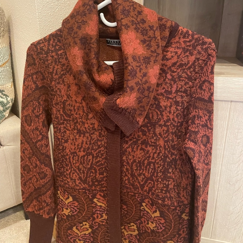 Peruvian Connection EUC cowl neck alpaca sweater Small
